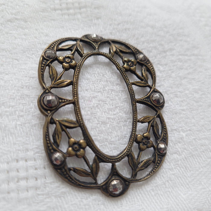 CLEARANCE Old Marcasite and Metal Buckle or Miniature Frame