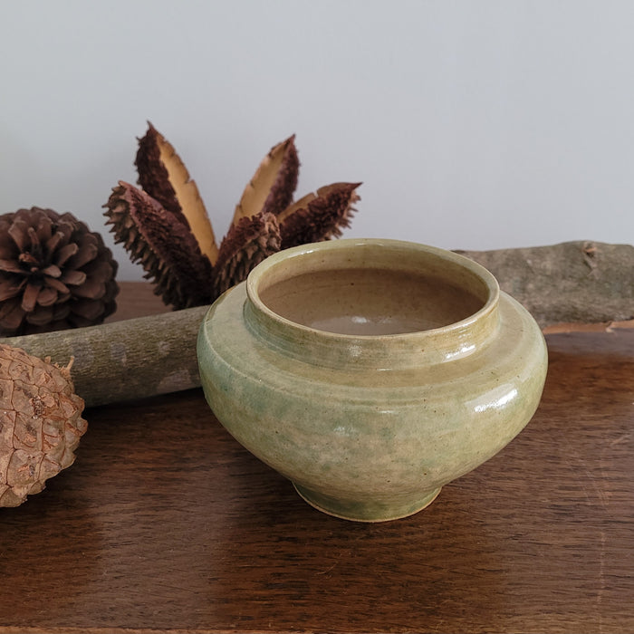 Vintage Handmade Ceramic Squat Vase