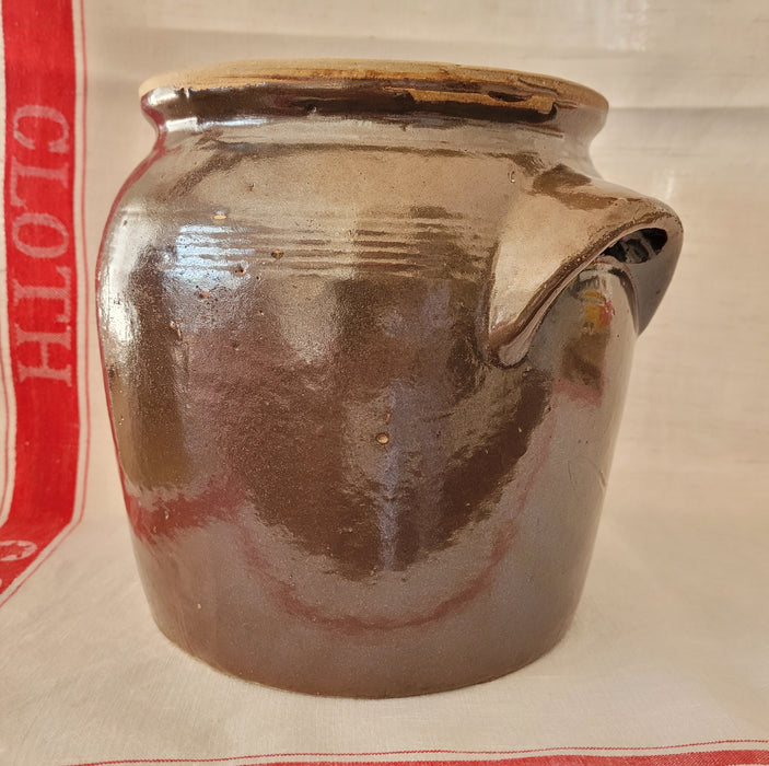 Old French Stoneware Confit Pot