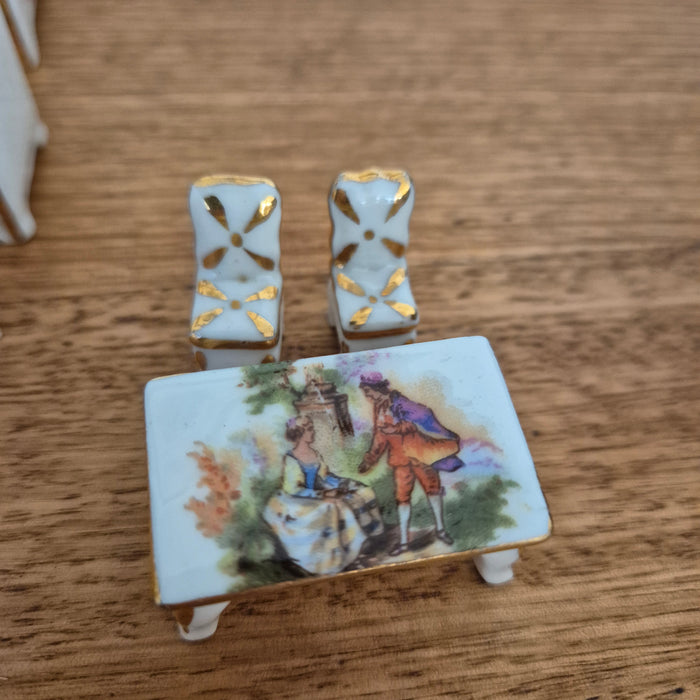 Vintage Miniature Limoges Furniture Set Made in France