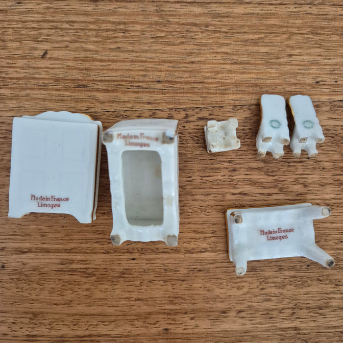 Vintage Miniature Limoges Furniture Set Made in France