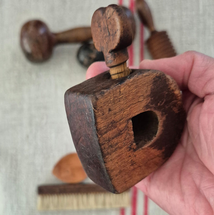 Group of Antique Wooden Hand-Hewn Objects