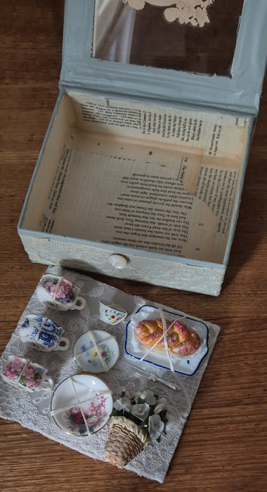 Collection of 1:6 Scale Miniatures in Handcrafted Gift Box, 10 Pieces