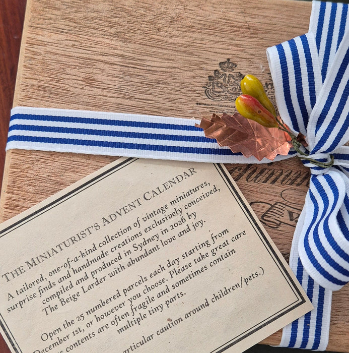 Miniaturist's Advent Calendar in Cigar Box