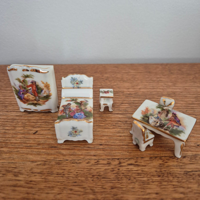Vintage Miniature Limoges Furniture Set Made in France