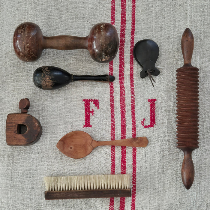 Group of Antique Wooden Hand-Hewn Objects