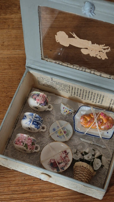 Collection of 1:6 Scale Miniatures in Handcrafted Gift Box, 10 Pieces
