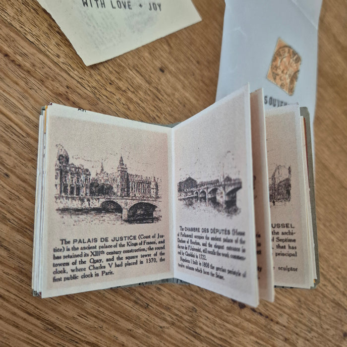 Miniature Paris Handmade Tiny Souvenir Book Version 2