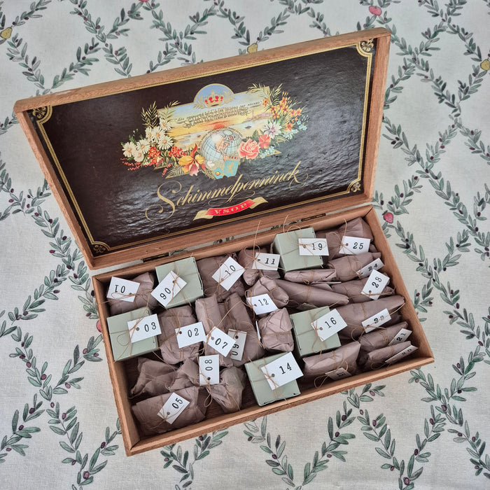 Miniaturist's Advent Calendar in Cigar Box