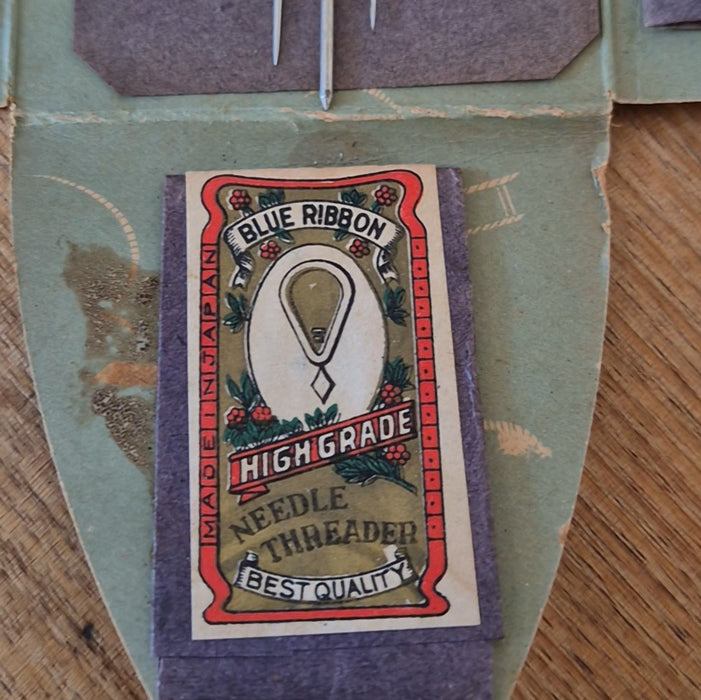 Vintage Trans-Atlantic Aeroplane Needle Book, with Contents