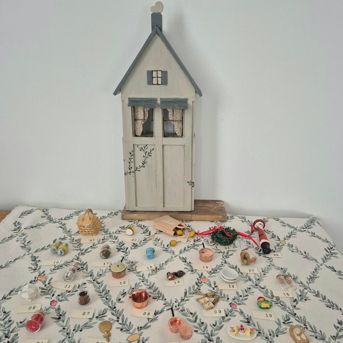 Miniaturist's Advent Calendar in Handpainted House