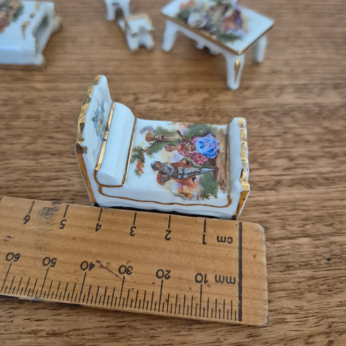 Vintage Miniature Limoges Furniture Set Made in France