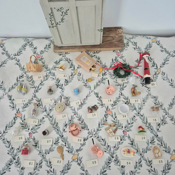 Miniaturist's Advent Calendar in Handpainted House