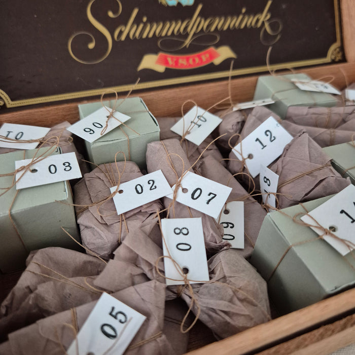 Miniaturist's Advent Calendar in Cigar Box